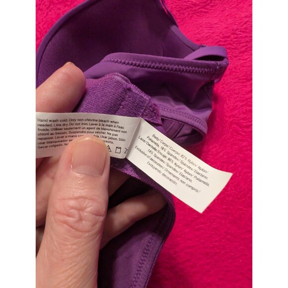 Maidenform Sweet Nothings Purple T-Shirt Bra Lace Trim Style SN1321 38B NWT - Picture 9 of 9